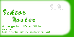 viktor mosler business card